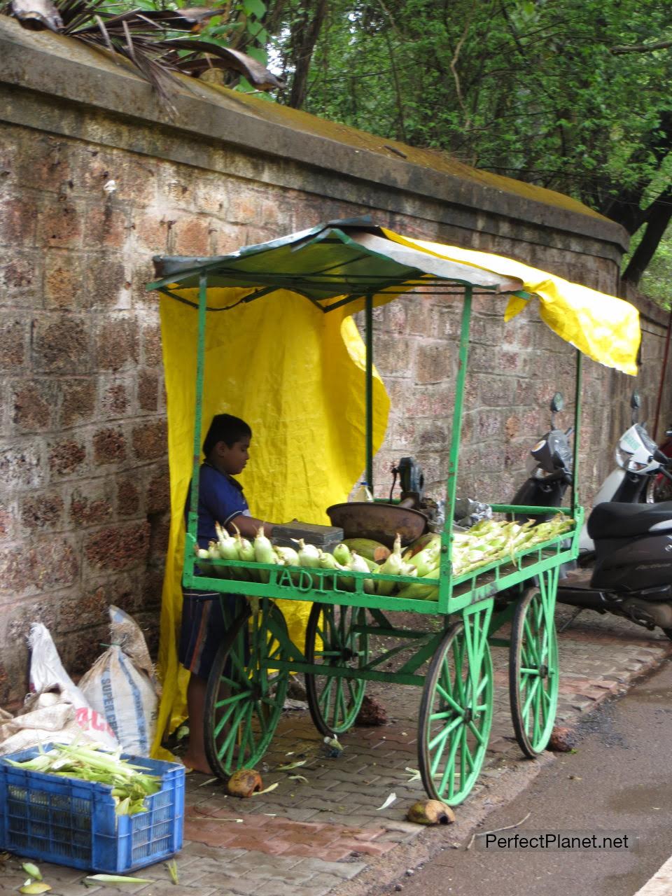 Vendedores en Old Goa