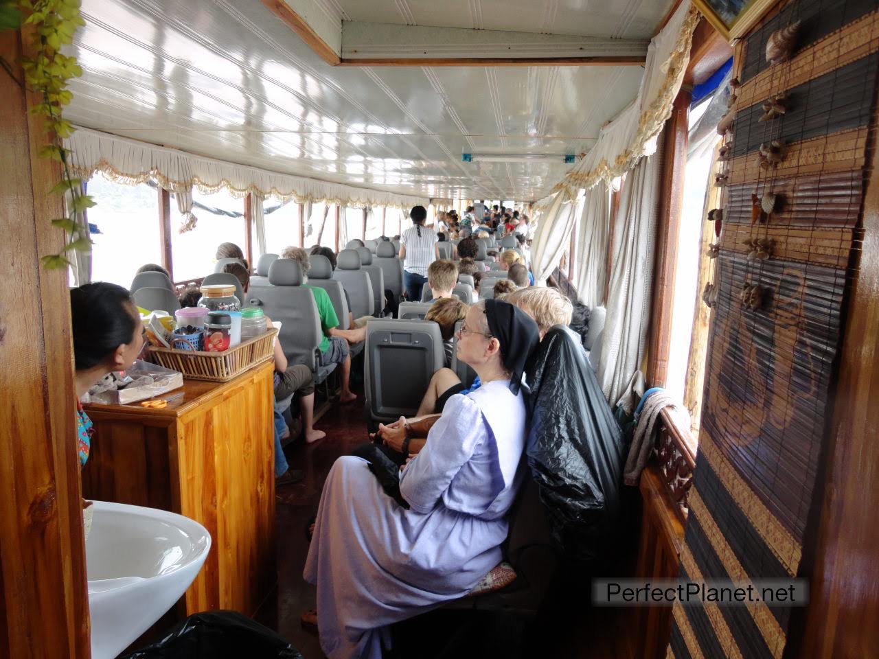 Interior of the boat