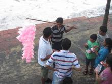 People in Kovalam beach