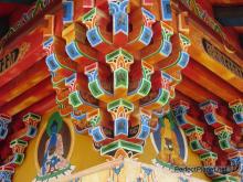 Detail inside Tibetan Monastery of Ganden Sumtseling 