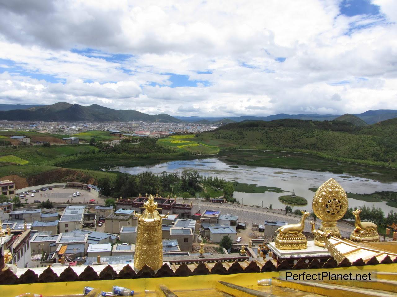 Views from Tibetan Monastery of Ganden Sumtseling