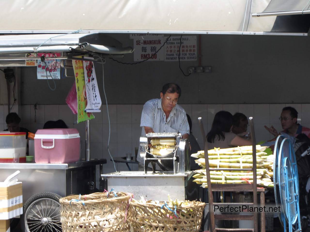 Juicing the sugar cane