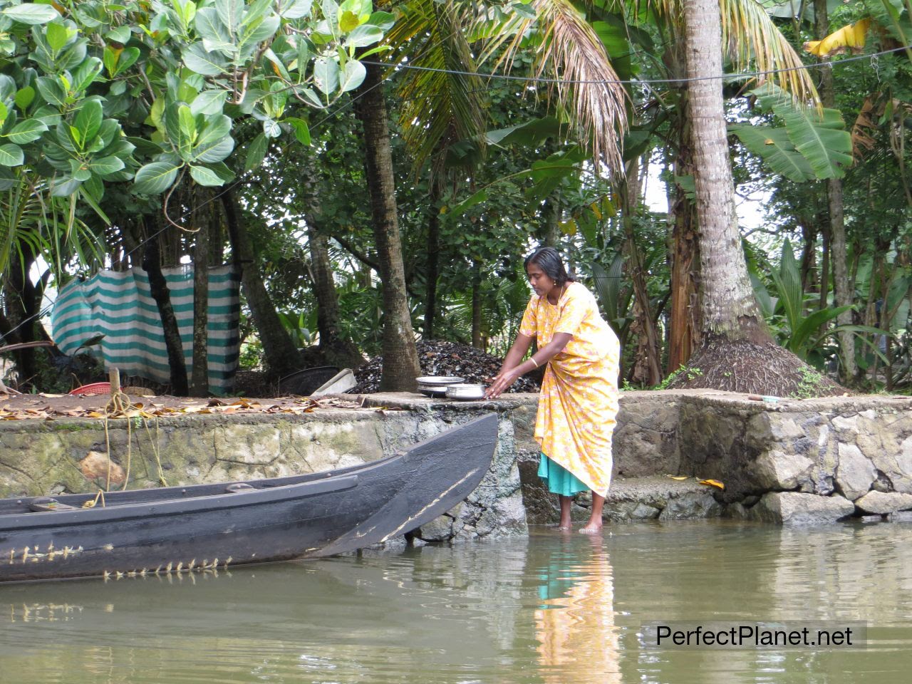 Woman washing