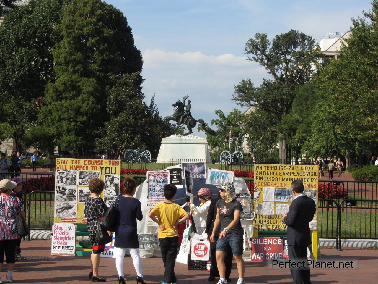 Manifestaciones ante la Casa Blanca