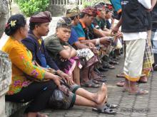 Balineses en Pura Taman Ayun