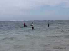 Pescadores en Kuta Lombok