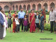 Family photo in Red Fort
