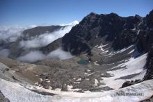 Cara Norte Mulhacén y laguna Mosca