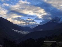 Everest and Lhotse from Tengboche